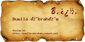 Buella Ábrahám névjegykártya